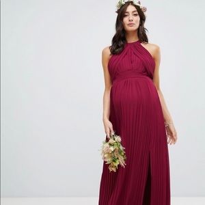 ASOS Maternity pleated maxi dress